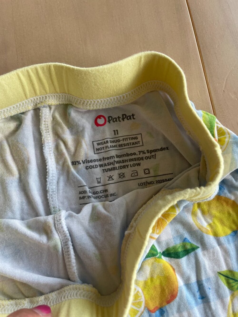 Entire Closet $5! Pat Pat Bamboo Kids Lemon Pjs Pajamas Set Patpat - Size 11 - Picture 8 of 12